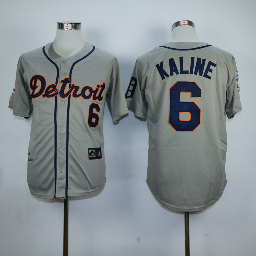 Men Detroit Tigers #6 Kaline Grey MLB Jerseys->detroit tigers->MLB Jersey
